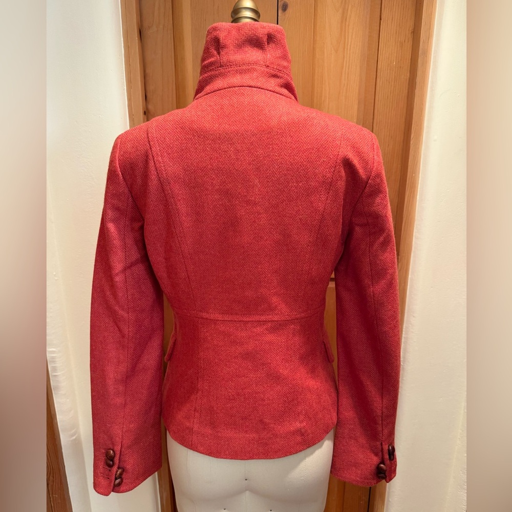 J. Crew Red Wool Bella Jacket - Picture 2 of 13